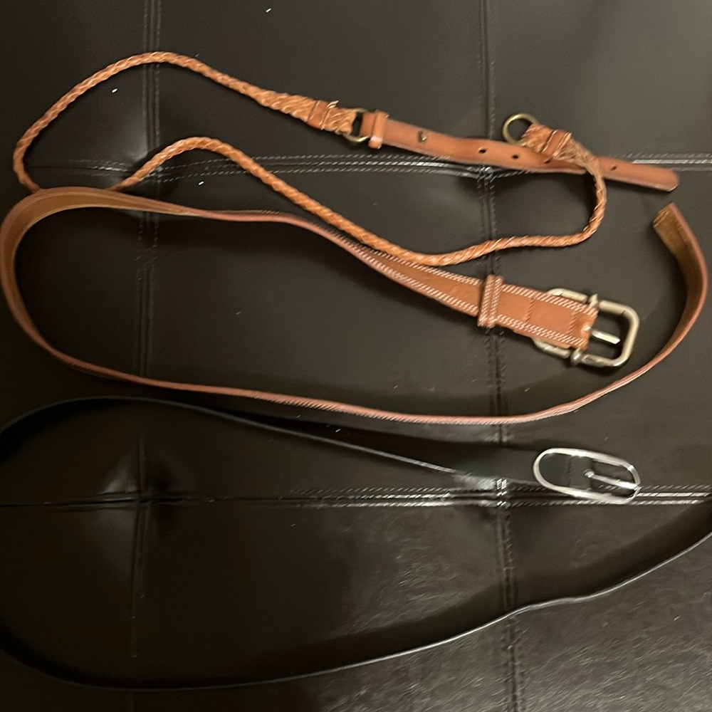 Set of 3 women leather belts